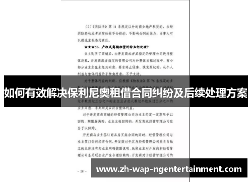 如何有效解决保利尼奥租借合同纠纷及后续处理方案