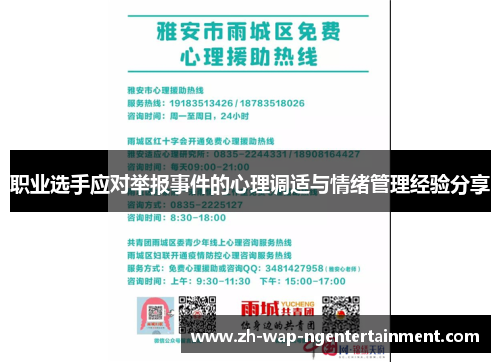 职业选手应对举报事件的心理调适与情绪管理经验分享