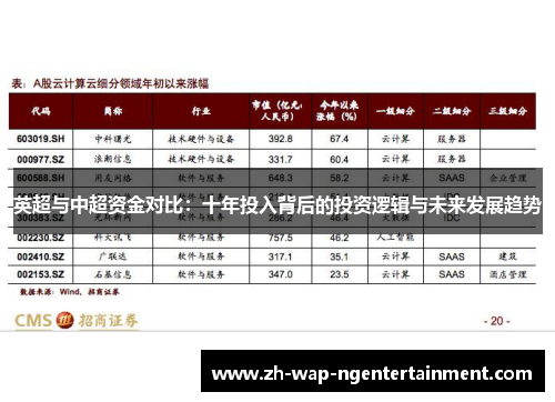 英超与中超资金对比：十年投入背后的投资逻辑与未来发展趋势